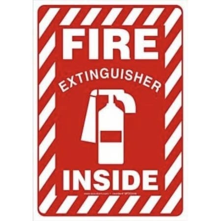 Accuform SAFETY SIGN FIRE EXTINGUISHER INSIDE MFXG446XV